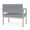 Lesro Lenox Steel Bariatric Chair Metal Frame, Silver, RS Fog Upholstery LS1401 - alternate 2